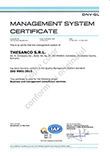 ThesanCo - certificat ISO 9001:2015 DNV GL